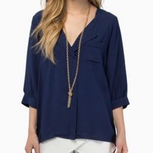 TOBI Naya blouse navy women’s small